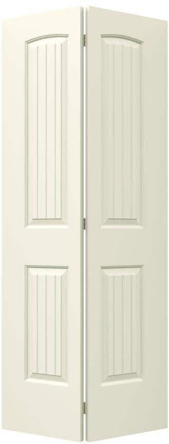 JELD-WEN 36 in. x 80 in. Santa Fe Vanilla Painted Smooth Molded Composite Closet Bi-fold Door