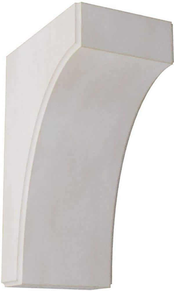 Ekena Millwork 5-1/4 in. x 12 in. x 8 in. Chalk Dust White Clarksville Wood Vintage Decor Bracket