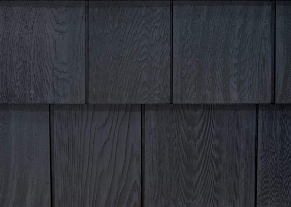 Grayne 6-1/2 in. x 60-1/2 in. Rustic Slate Engineered Rigid PVC Shingle Panel 5 in. Exposure (24-Per Box)