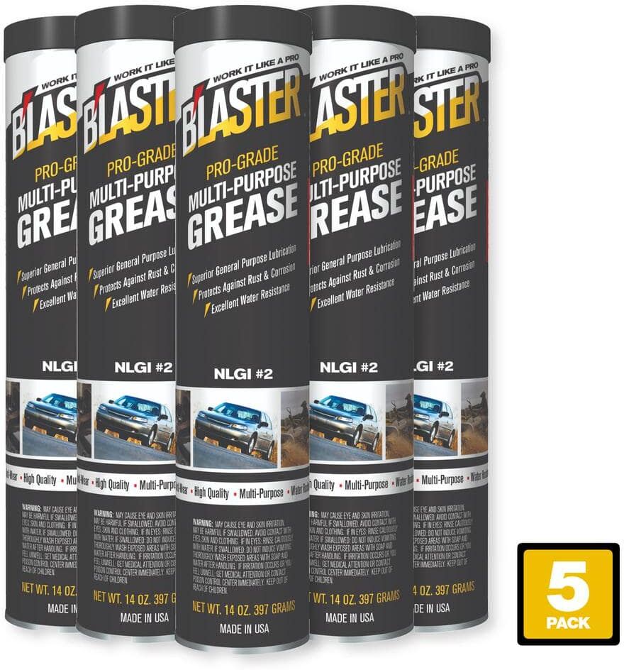 Blaster 14 oz. Pro-Grade Multi-Purpose Grease Cartridge for Grease Gun (Pack of 5)