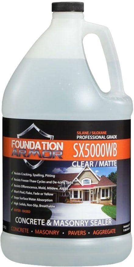 Foundation Armor 1 gal. Penetrating Water Based Silane Siloxane Concrete Sealer, Brick Sealer and Masonry Water Repellent