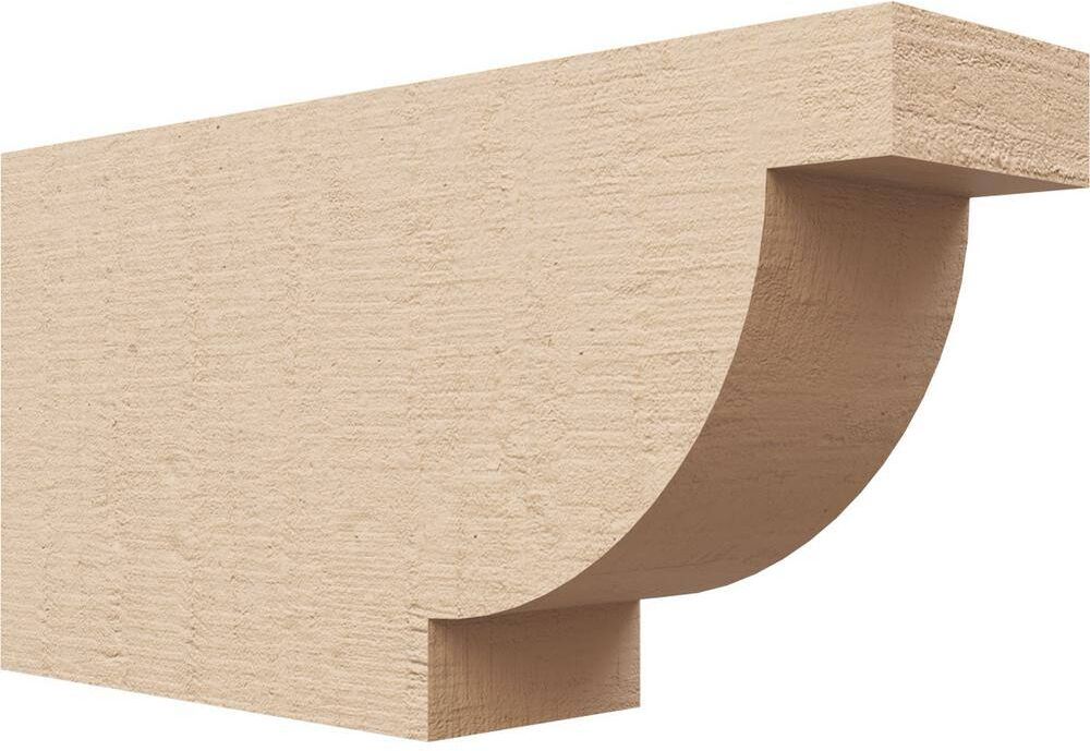 Ekena Millwork 4-in. x 8-in. x 16-in. Alpine Woodgrain, Primed Tan Timberthane Polyurethane Rafter Tail Brace