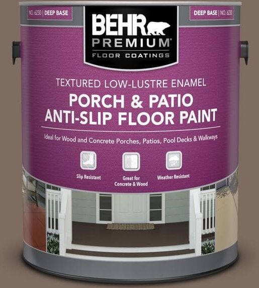 BEHR PREMIUM 1 gal. #PPU5-03 Antique Earth Textured Low-Lustre Enamel Interior/Exterior Porch and Patio Anti-Slip Floor Paint