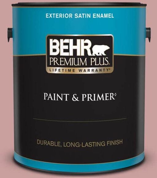 BEHR PREMIUM PLUS 1 gal. #MQ1-13 Lady Guinevere Satin Enamel Exterior Paint & Primer