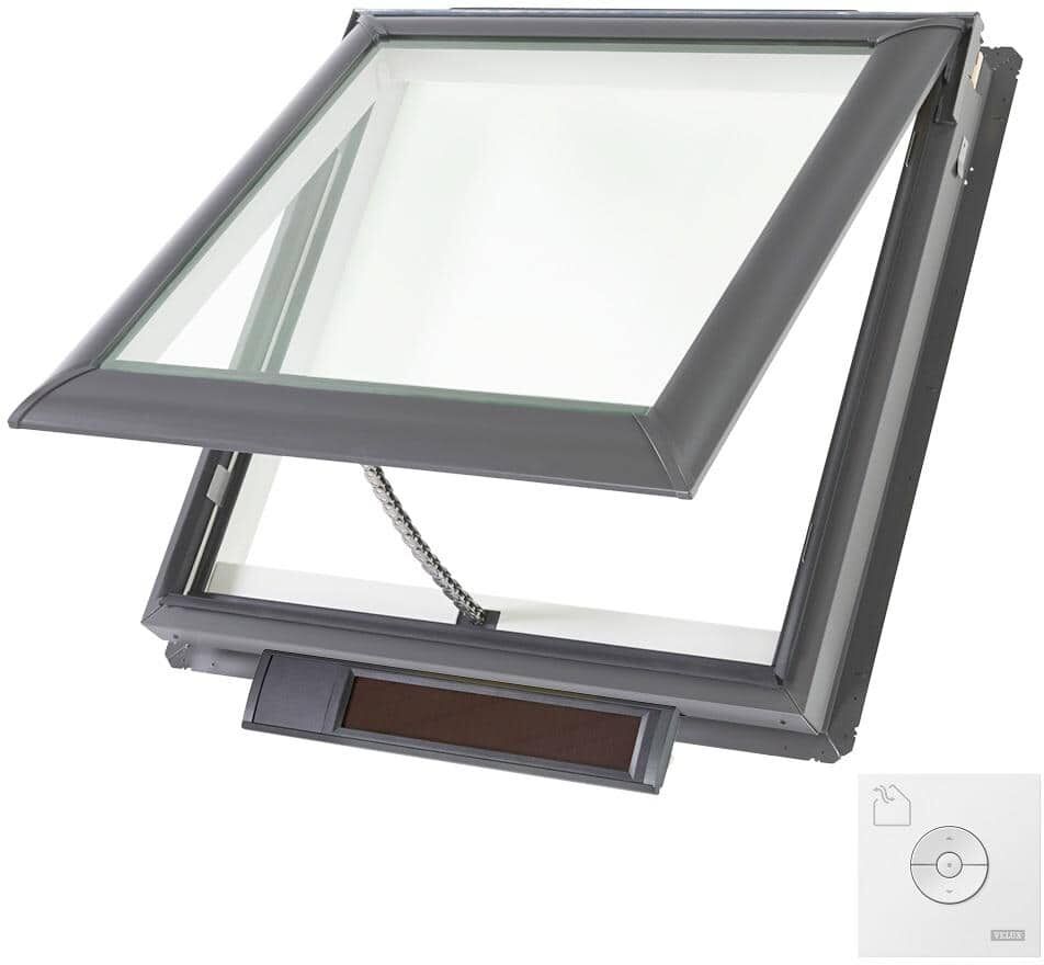 VELUX 21 x 26-7/8 in. Solar Powered Fresh Air Venting Deck-Mount Skylight with Laminated Low-E3 Glass