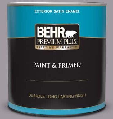 BEHR PREMIUM PLUS 1 qt. #N570-3 Art Nouveau Glass Satin Enamel Exterior Paint & Primer