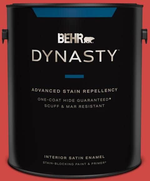 BEHR DYNASTY 1 gal. #P170-6 Race Car Stripe Satin Enamel Interior Stain-Blocking Paint and Primer