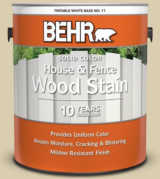 BEHR 1 gal. #M330-3 Sweet Jasmine Solid Color House and Fence Exterior Wood Stain