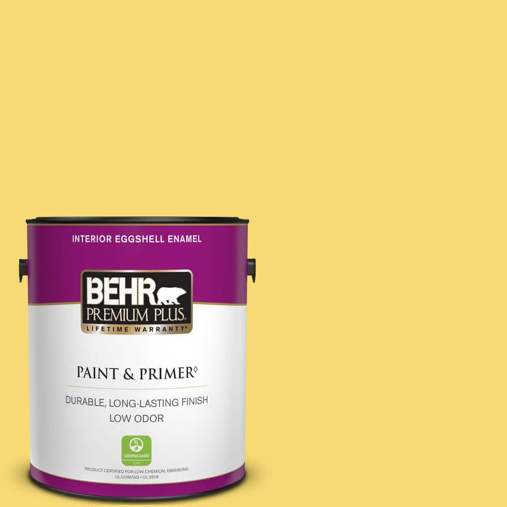 BEHR PREMIUM PLUS 1 gal. #P310-5 Solar Energy Eggshell Enamel Low Odor Interior Paint & Primer