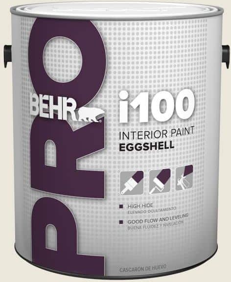 BEHR PRO 1 gal. #BXC-32 Picket Fence White Eggshell Interior Paint