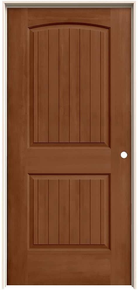 JELD-WEN 36 in. x 80 in. Santa Fe Hazelnut Stain Left-Hand Molded Composite Single Prehung Interior Door