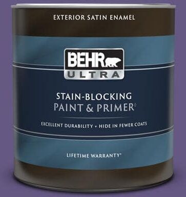 BEHR ULTRA 1 qt. #640B-7 Berry Jam Satin Enamel Exterior Paint & Primer