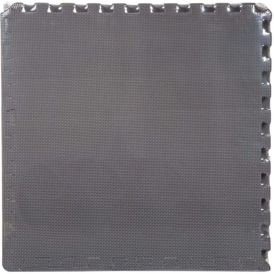 Gray 24 in. W x 24 in. L x 0.5 in. T Foam Interlocking Floor Mat Tiles for Home Gym (24 sq. ft.) (6-Pack)