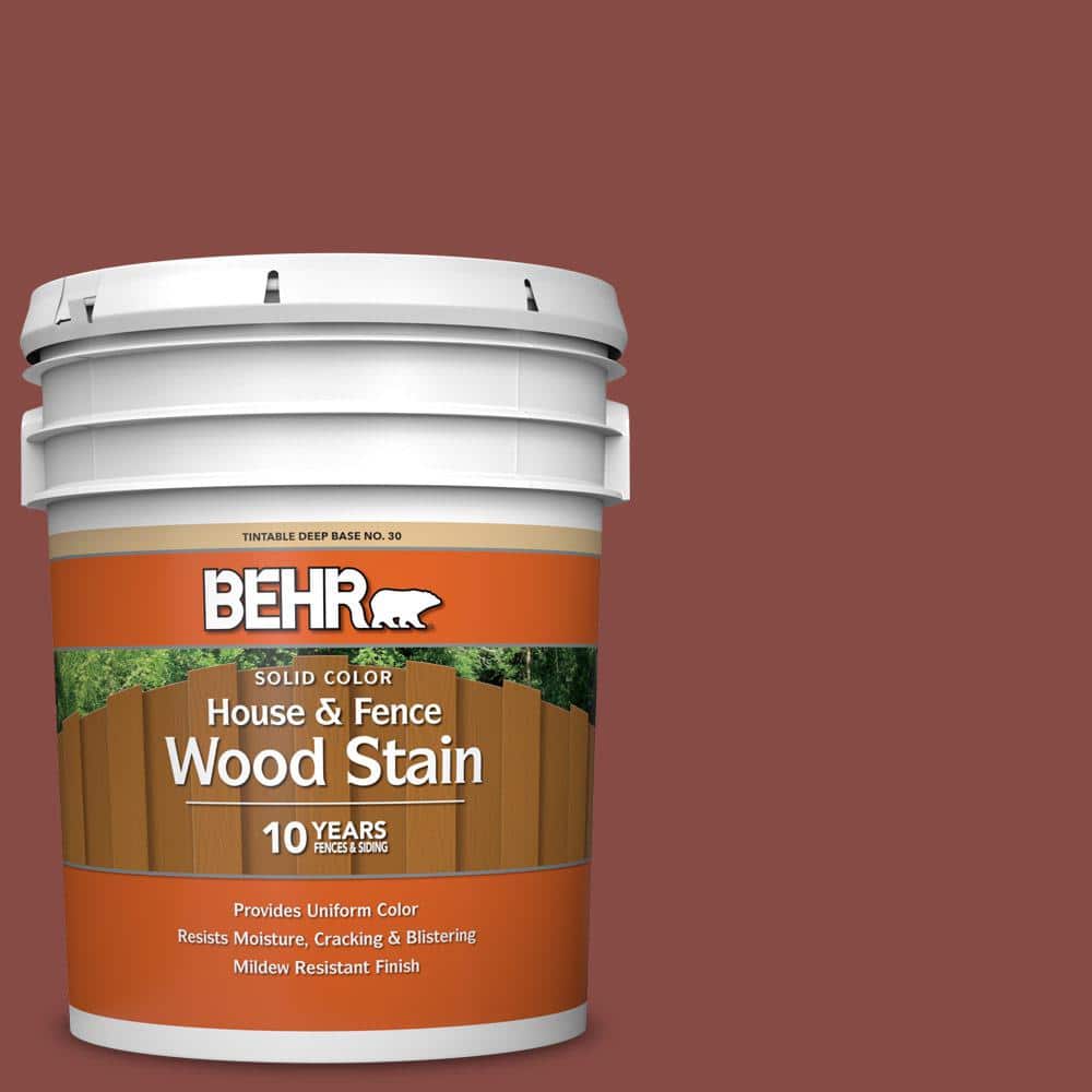 BEHR 5 gal. #PPU2-18 Spice Solid Color House and Fence Exterior Wood Stain