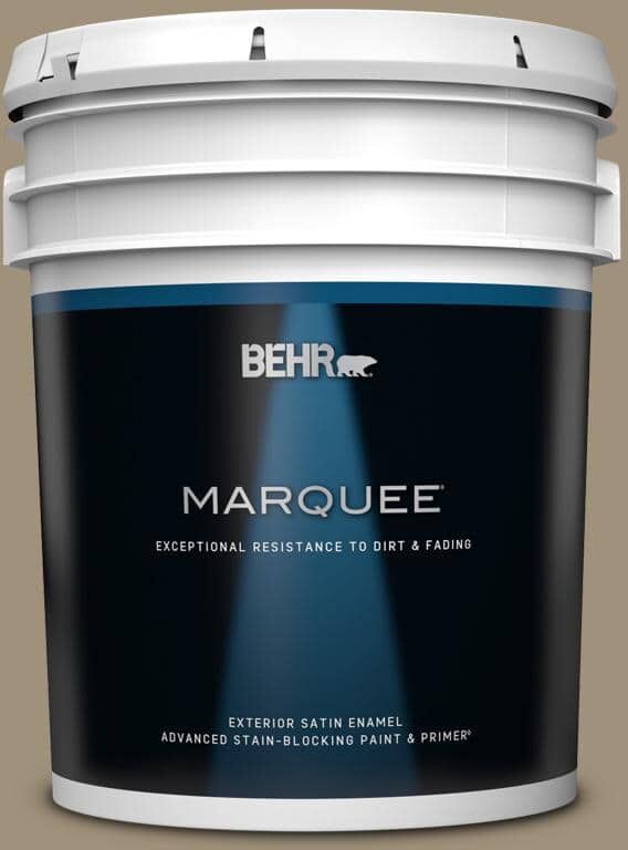 BEHR MARQUEE 5 gal. #750D-5 Desert Shadows Satin Enamel Exterior Paint & Primer