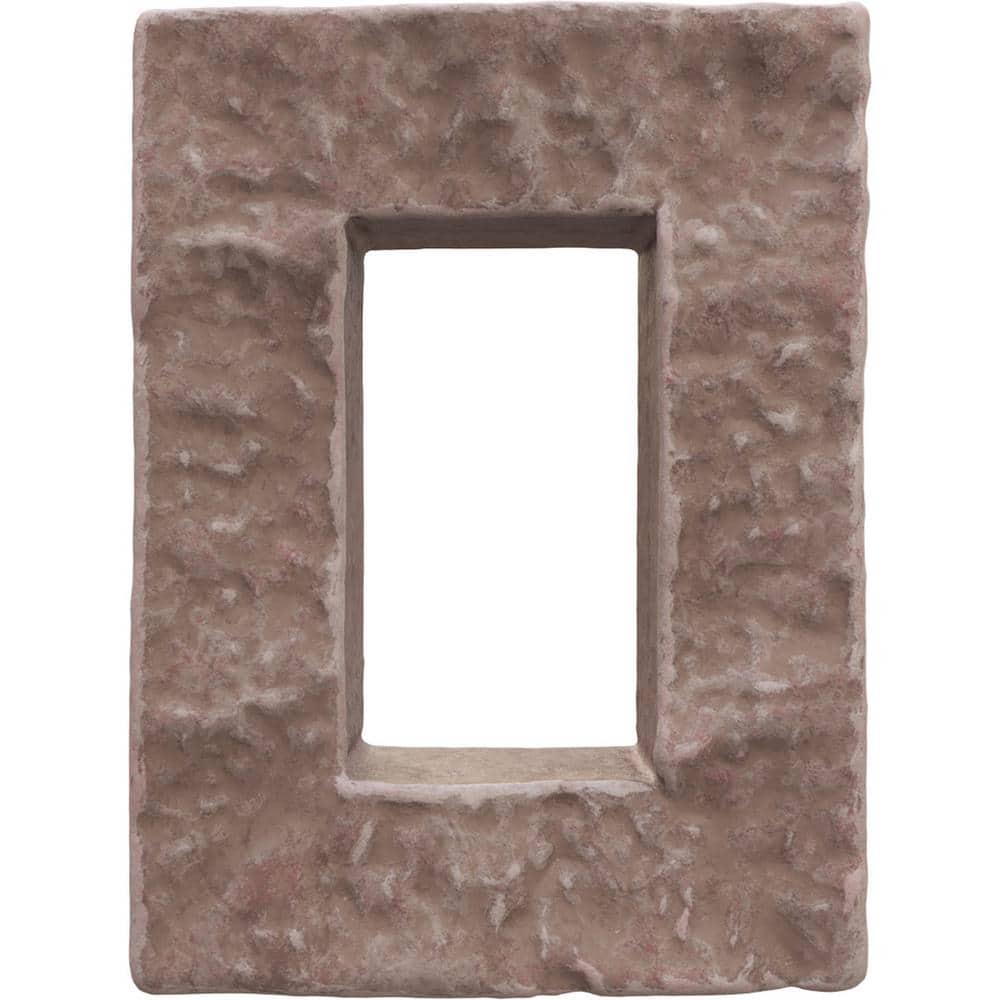 Ekena Millwork 4 in. W x 3 in. D x 7-7/8 in. H Universal Electrical Cover for StoneWall Faux Stone Siding Panels in Shasta