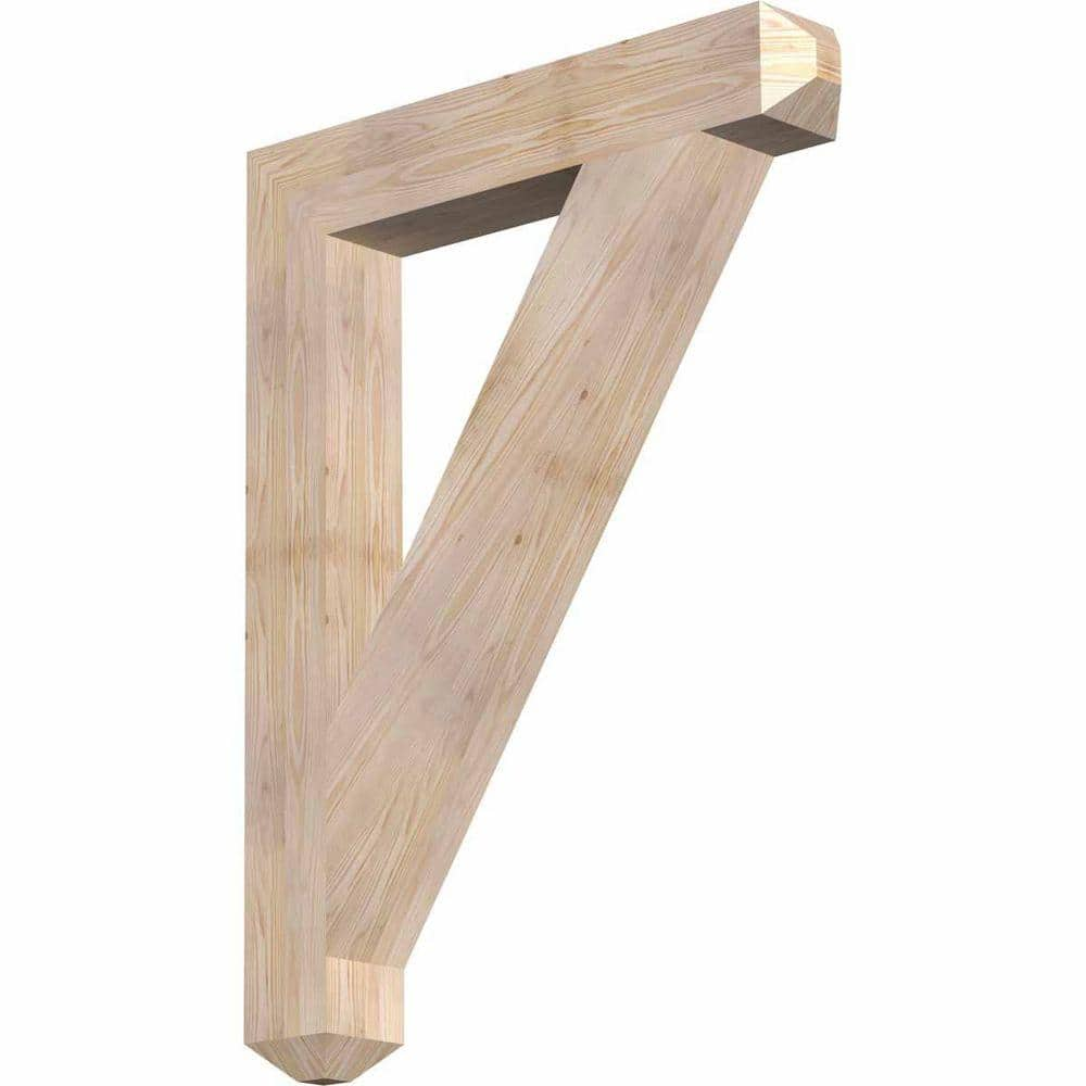 Ekena Millwork 5-1/2 in. x 48 in. x 36 in. Douglas Fir Traditional Craftsman Smooth Bracket