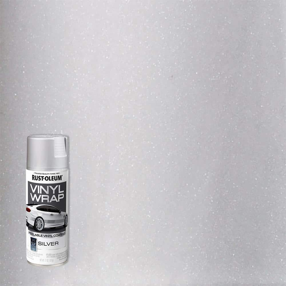 Rust-Oleum Automotive 11 oz. Vinyl Wrap Metallic Silver Peelable Coating Spray Paint (Case of 6)