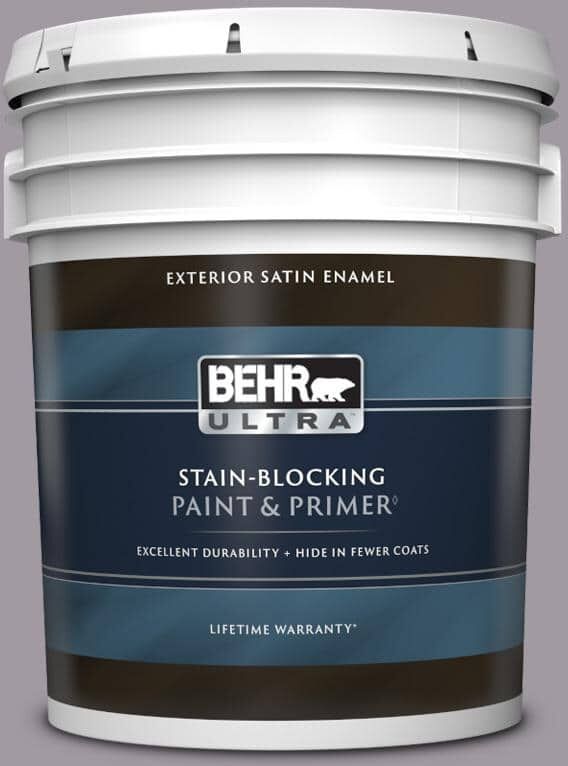 BEHR ULTRA 5 gal. #N570-3 Art Nouveau Glass Satin Enamel Exterior Paint & Primer