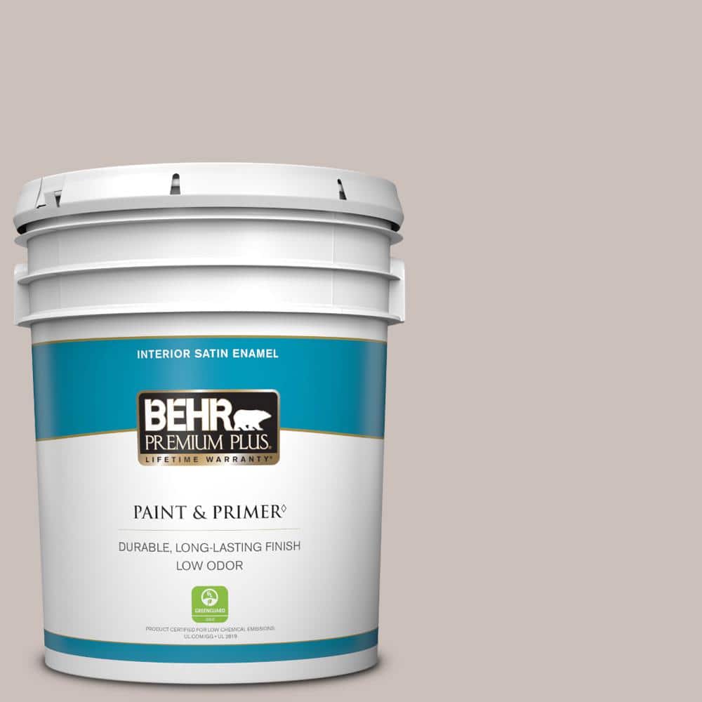 BEHR PREMIUM PLUS 5 gal. #780A-3 Down Home Satin Enamel Low Odor Interior Paint & Primer