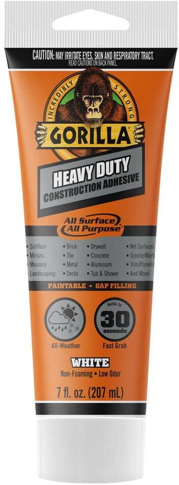 Gorilla 7 oz. Heavy Duty Construction Adhesive Tube (6-Pack)