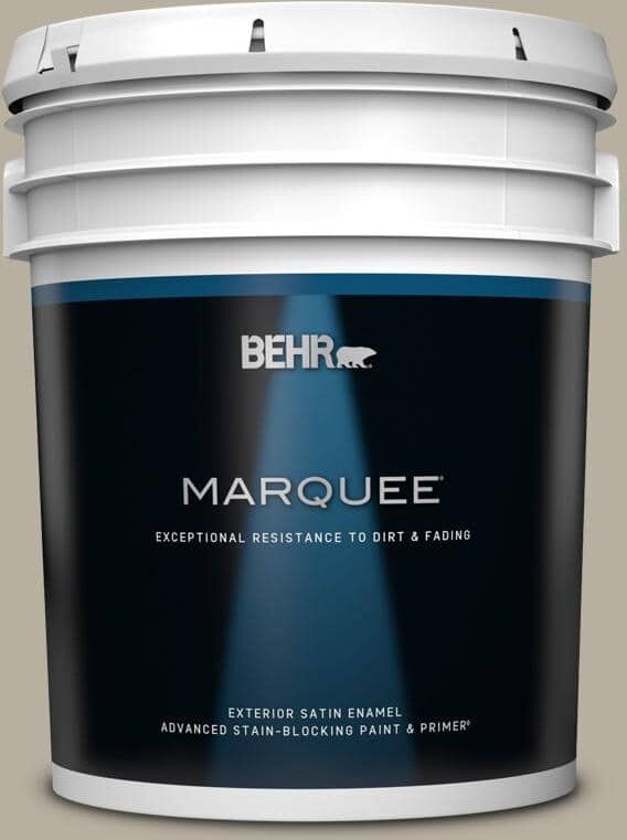 BEHR MARQUEE 5 gal. #N320-4 Camping Tent Satin Enamel Exterior Paint & Primer