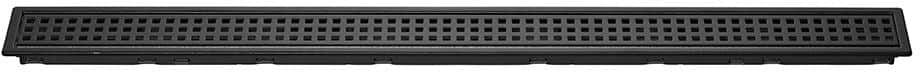 Schluter Kerdi-Line Matte Black 43-5/16 in. Square Linear Drain Grate Assembly Floor Installation Kit for Accessory