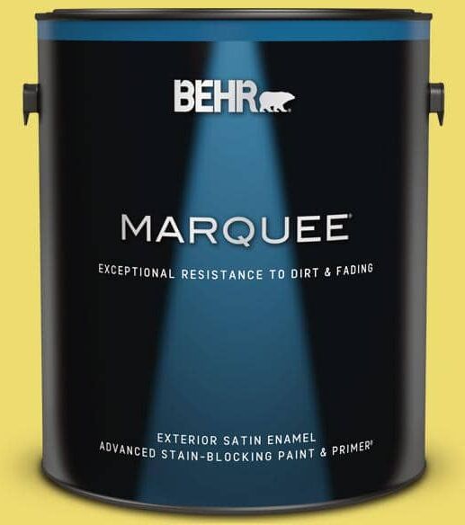 BEHR MARQUEE 1 gal. #T15-15 Plastic Lime Satin Enamel Exterior Paint & Primer