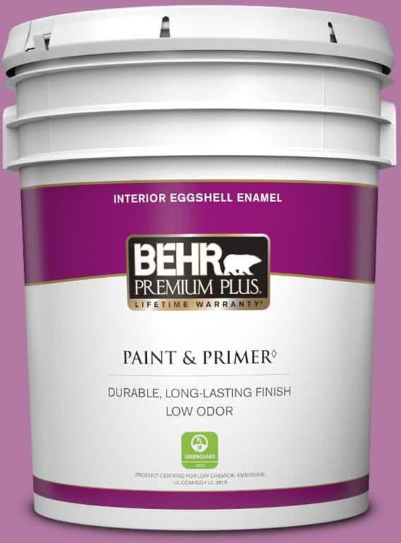 BEHR PREMIUM PLUS 5 gal. Home Decorators Collection #HDC-SP16-11 Cactus Flower Eggshell Enamel Low Odor Interior Paint & Primer