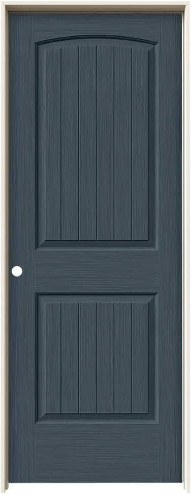 JELD-WEN 30 in. x 80 in. Santa Fe Denim Stain Right-Hand Solid Core Molded Composite MDF Single Prehung Interior Door