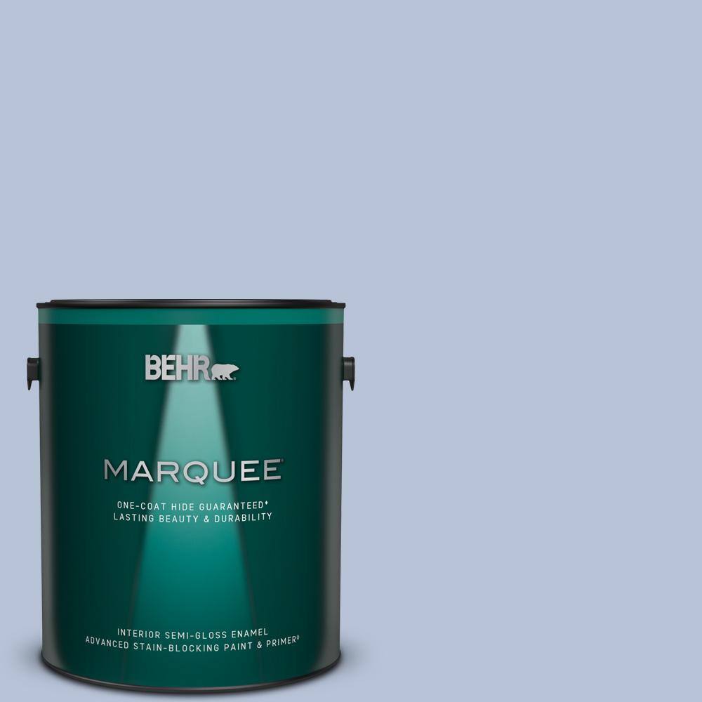 BEHR MARQUEE 1 gal. #610C-3 Virginia Blue Semi-Gloss Enamel Interior Paint & Primer