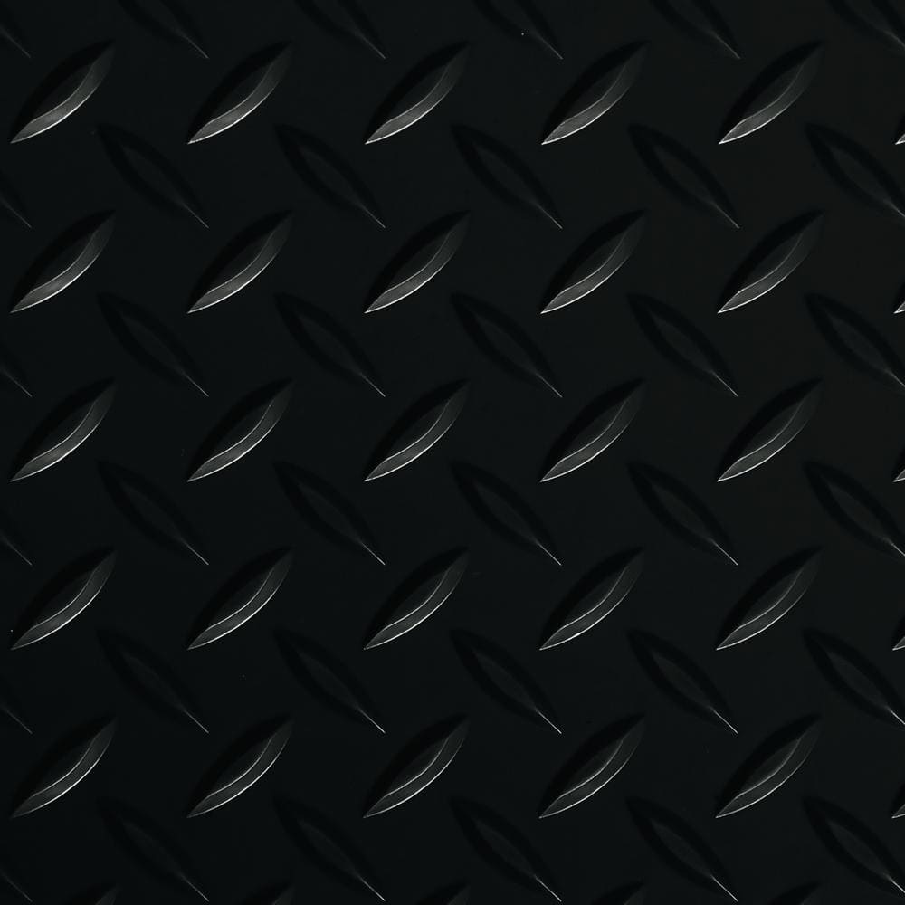 G-Floor Diamond Tread 5 ft. x 10 ft. Midnight Black Commercial Grade Vinyl Garage Flooring Cover and Protector