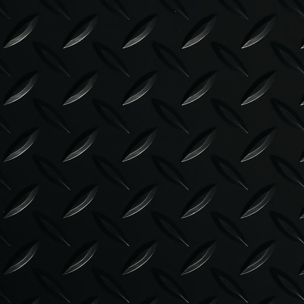 G-Floor Diamond Tread 7.5 ft. x 17 ft. Midnight Black Commercial Grade Vinyl Garage Flooring Cover and Protector