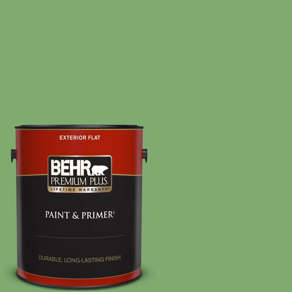 BEHR PREMIUM PLUS 1 gal. #M390-5 Sage Garden Flat Exterior Paint & Primer