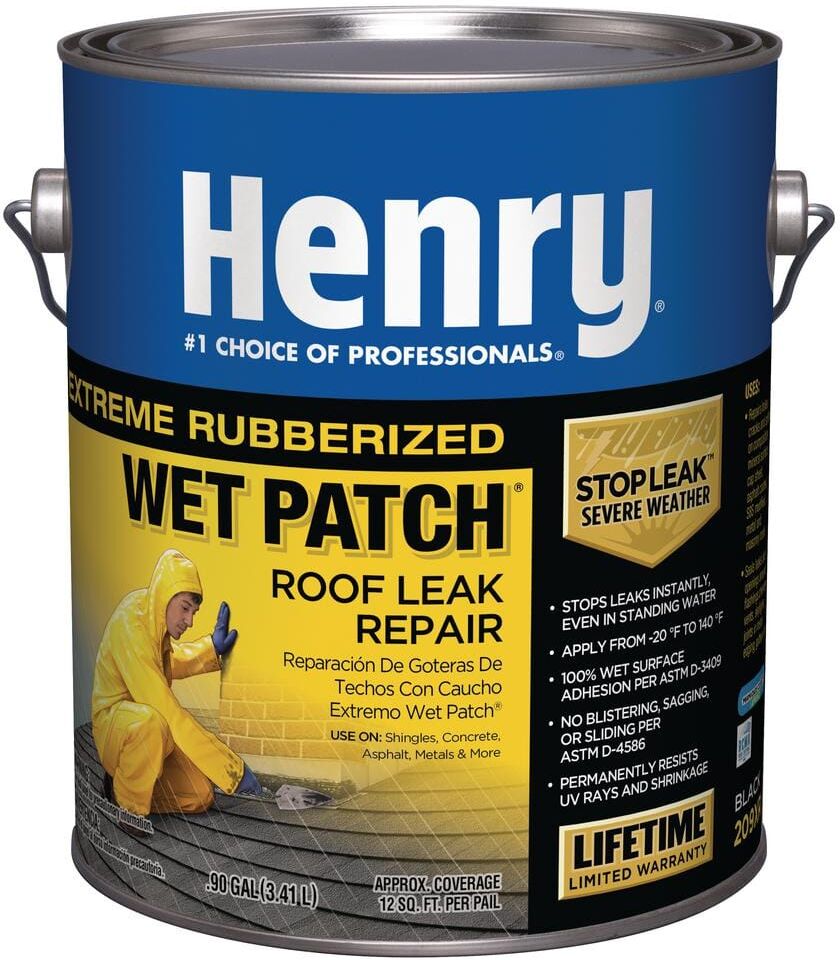 Henry 209XR Extreme Rubberized Wet Patch Black Roof Leak Repair Sealant 0.90 gal.