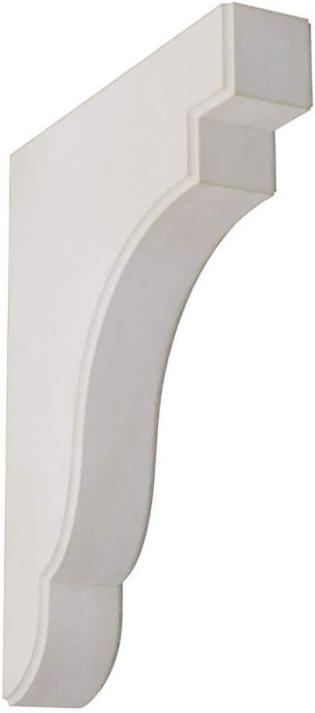 Ekena Millwork 1-3/4 in. x 11 in. x 8-1/2 in. Chalk Dust White Bedford Wood Vintage Decor Bracket