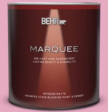 BEHR MARQUEE 1 qt. #P130-3 Little Princess Matte Interior Paint & Primer