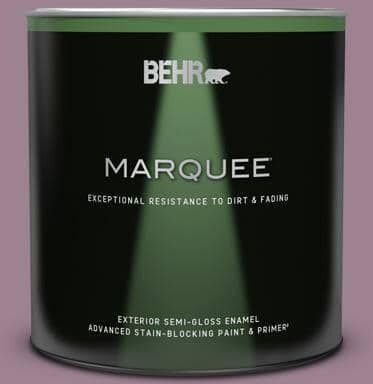 BEHR MARQUEE 1 qt. #S110-5 Garden Plum Semi-Gloss Enamel Exterior Paint & Primer