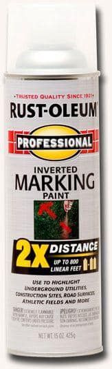 Rust-Oleum Professional 15 oz. Clear 2X Distance Inverted Marking Spray Paint (6-Pack)