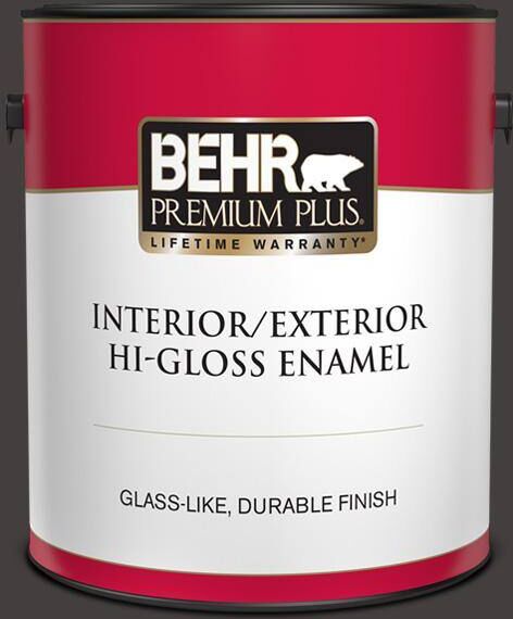 BEHR PREMIUM PLUS 1 gal. #MQ1-35 Off Broadway Hi-Gloss Enamel Interior/Exterior Paint