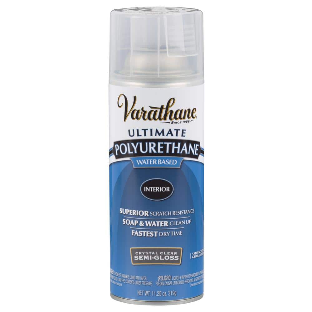 Varathane 11.25 oz. Clear Semi-Gloss Water-Based Interior Polyurethane Spray Paint (6-Pack)