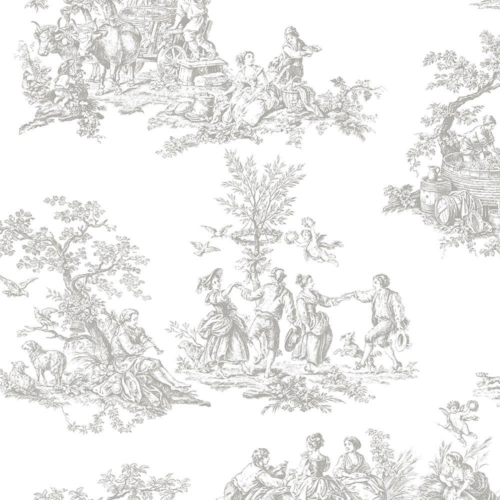 Norwall Romantic Toile Vinyl Roll Wallpaper (Covers 56 sq. ft.)