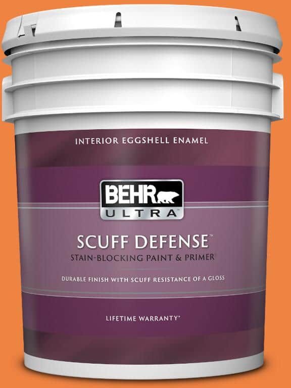 BEHR ULTRA 5 gal. #P220-7 Construction Zone Extra Durable Eggshell Enamel Interior Paint & Primer