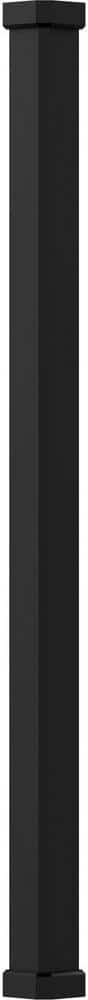 AFCO 9' x 5-1/2" Endura-Aluminum Craftsman Style Column, Square Shaft (Load-Bearing 20,000 LBS), Non-Tapered, Textured Black