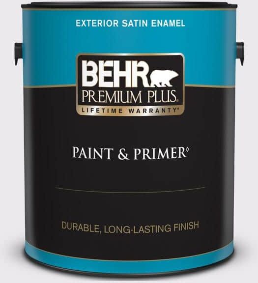 BEHR PREMIUM PLUS 1 gal. #PPL-22 Dried Lavender Satin Enamel Exterior Paint & Primer