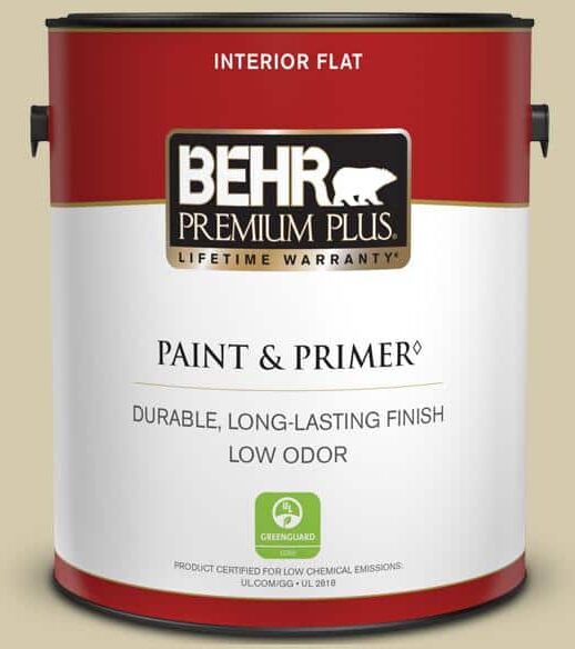 BEHR PREMIUM PLUS 1 gal. #PPU9-12 Prairie House Flat Low Odor Interior Paint & Primer