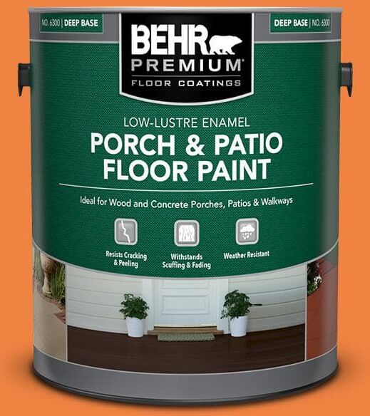 BEHR PREMIUM 1 gal. #P220-7 Construction Zone Low-Lustre Enamel Interior/Exterior Porch and Patio Floor Paint