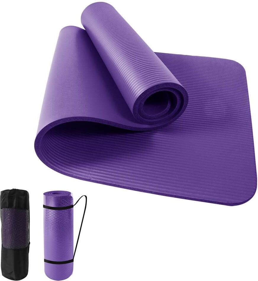 Pro Space Purple High Density Yoga Mat 72 in. L x 24 in. W x 0.6 in. T Pilates Gym Flooring Mat Non Slip (12 sq. ft.)