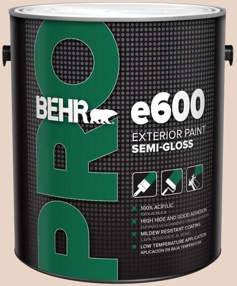 BEHR PRO 1 gal. #MQ3-37 Soft Shoe Semi-Gloss Exterior Paint