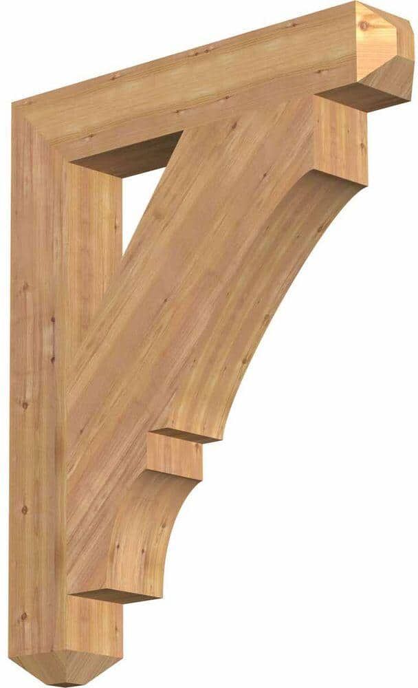 Ekena Millwork 5-1/2 in. x 42 in. x 34 in. Western Red Cedar Balboa Craftsman Smooth Bracket